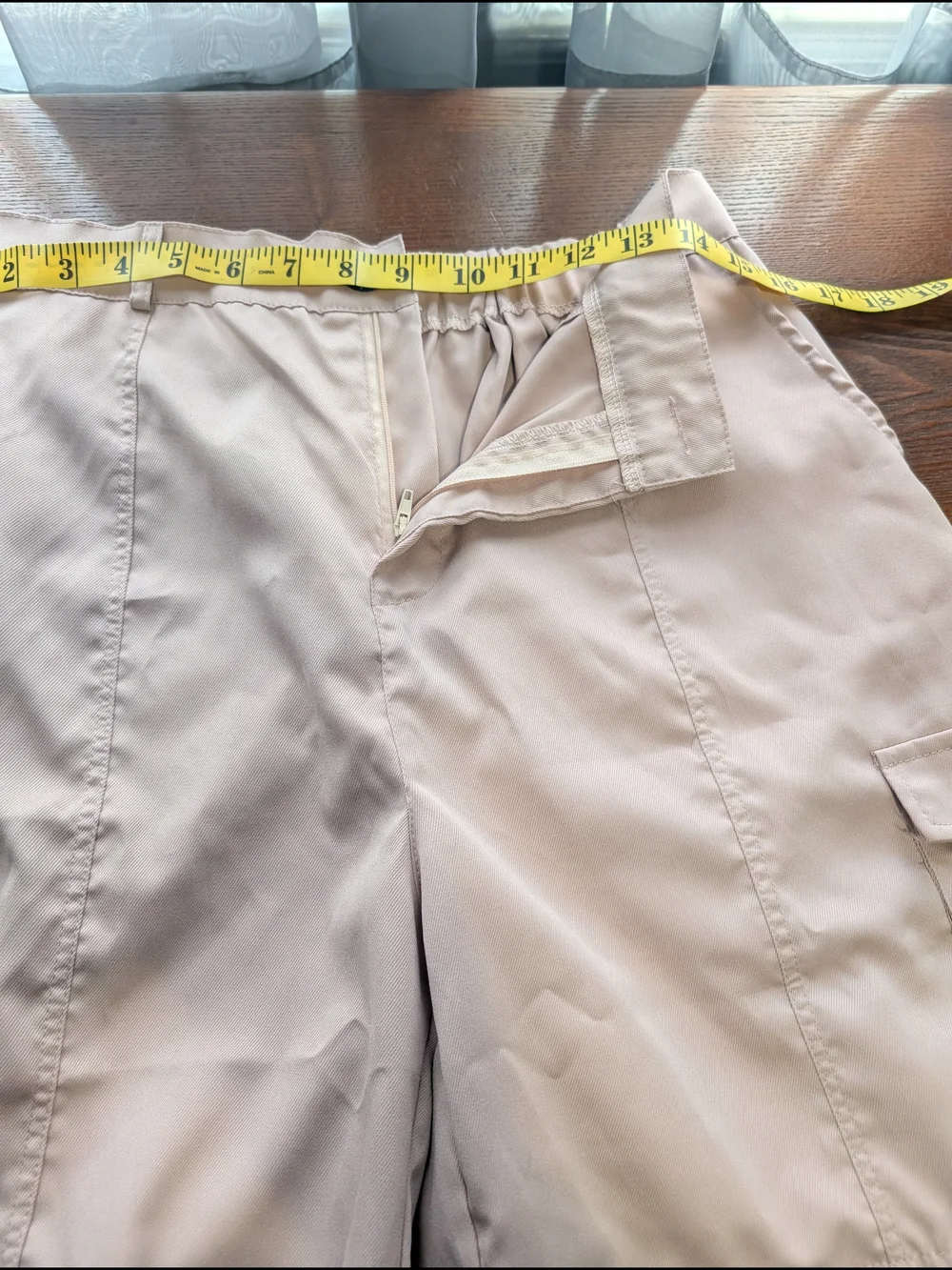 Women's Tan Cargo Lightweight- Casual Bermuda Shorts